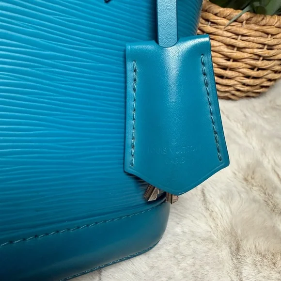 Louis Vuitton Alma BB teal/turquoise epi leather - Picture 8 of 12